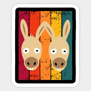 Colourful Donkey Sticker